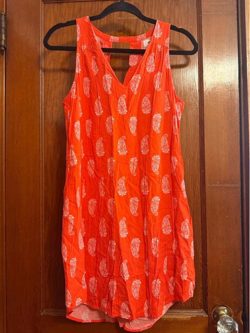 Old Navy Flaming Tulip Paisley Shift Dress Women’s Small Petite Sleeveless Boho